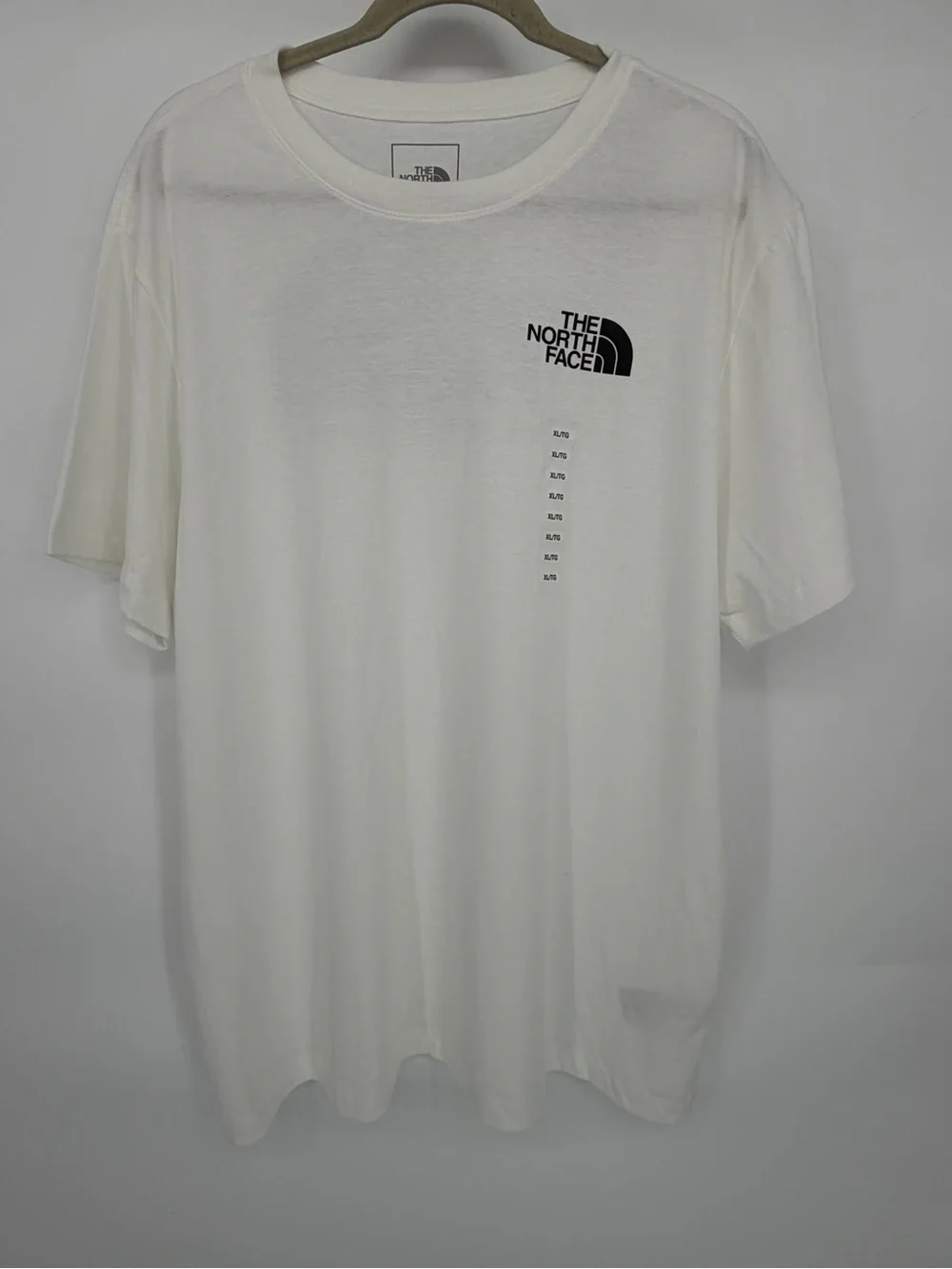 The North Face Men’s White Crew Neck Tee with Black Logo